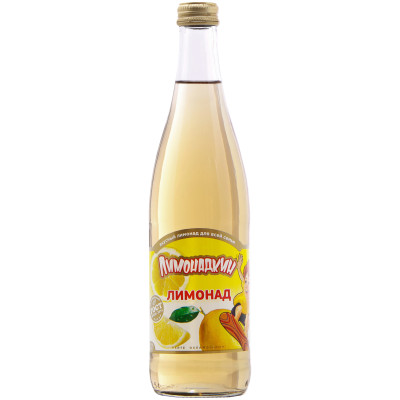Напиток безалкогольный Лимонадкин Лимонад среднегазированный, 500мл