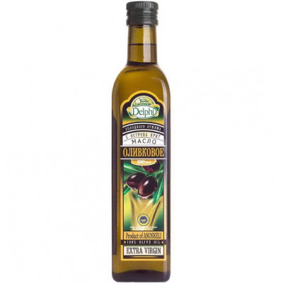 Масло оливковое Delphi Extra Virgin нерафинированное холодного отжима, 500мл