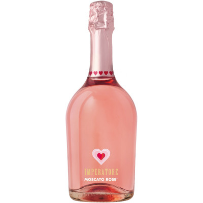 Вино игристое Imperatore Moscato Rose розовое сладкое 7%, 750мл