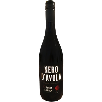 Вино Рокка Глориоса Неро Д'Авола ординарное сортовое красное полусухое, 750мл