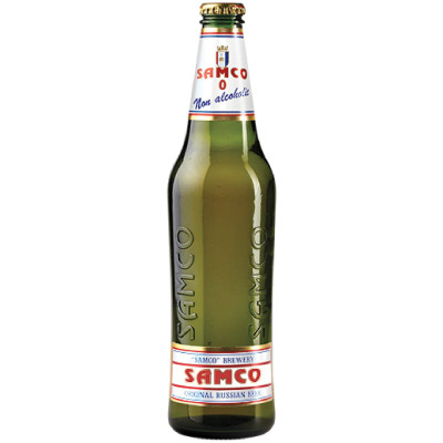 Пиво безалкогольное Самко-0 светлое фильтрованное 0.5%, 500мл