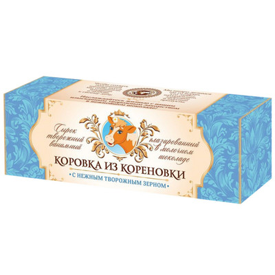 Сырок Коровка из Корёновки ванильный в молочном шоколаде 15%, 50г