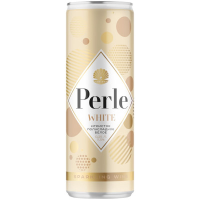 Вино Ла Петит Перле игристое белое полусладкое 11.5%, 250мл