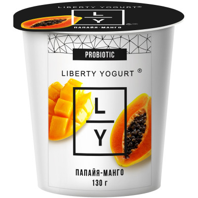 Йогурт Liberty Yogurt папайя-манго 2.9%, 130г