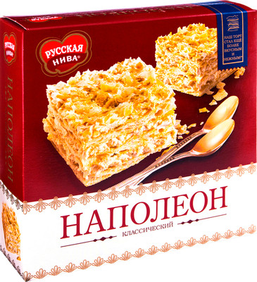 Торт слоёный Русская Нива Наполеон, 450г