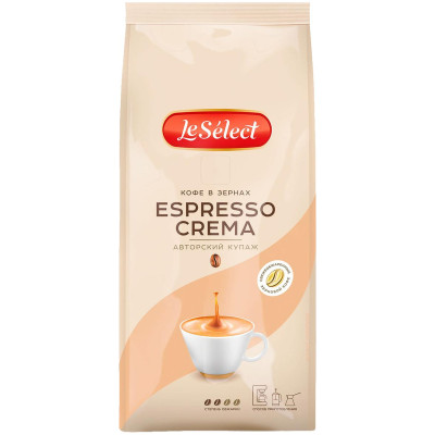 Кофе в зёрнах Espresso Crema Le Select свежеобжаренный, 1кг