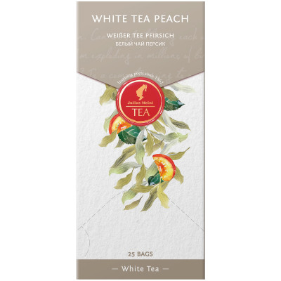 Чай Julius Meinl зелёный байховый белый персик в пакетиках, 24x1.8г