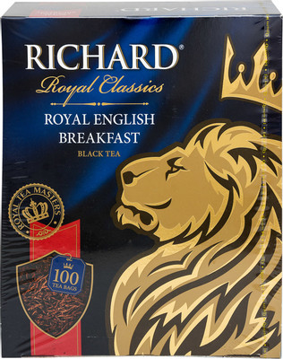 Чай Richard Королевский английский завтрак чёрный байховый кенийский-индийский-цейлонский, 100x2г
