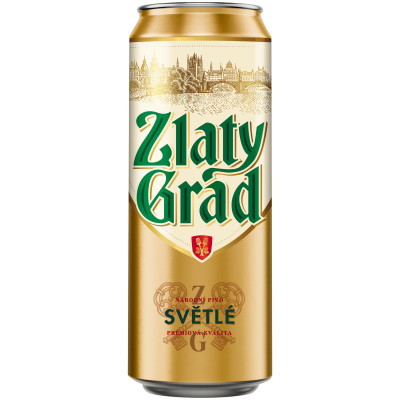 Пиво Zlaty Grad светлое фильтрованное, 450мл