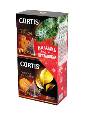 Чай Curtis Winter Fusion + Delicious Tangerine в пирамидках, 40х1.68г