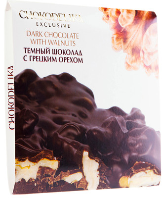 Шоколад тёмный Chokodelika с грецким орехом, 160г