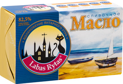 Масло сливочное Labas Rytas Традиционное 82.5%, 180г
