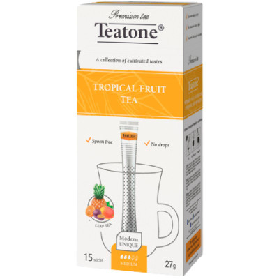 Чай Teatone чёрный с ароматом тропических фруктов, 15х1.8г