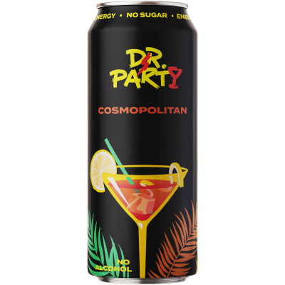 Напиток газированный Dr.Party со вкусом коктейля Cosmopolitan безалкогольный, 450мл