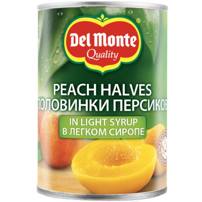 Персики Del Monte половинки в сиропе, 420г
