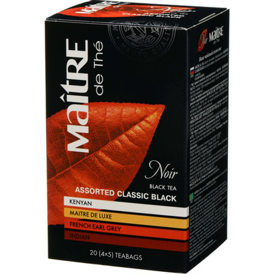 Чай Maitre de The Ассорти чёрный в пакетиках, 20x2г