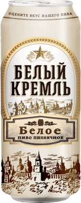 Пиво Белый Кремль светлое нефильтрованное 5.5%, 450мл