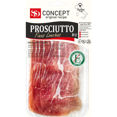Продукт мясной SD Прошутто из свинины сыровяленый категории А, 50г