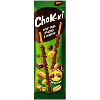 Соломка Chok-Ki в кондитерской глазури с арахисом, 40г