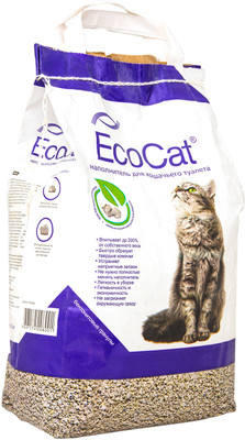 Наполнитель для кошачьего туалета EcoCat бентонитовый, 4кг