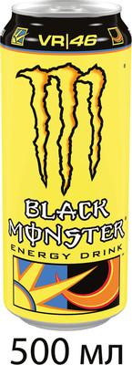Энергетик Black Monster The Doctor безалкогольный газированный, 500мл