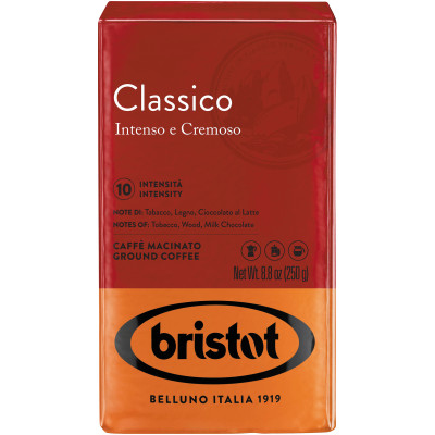Кофе Bristot Classico натуральный жаренный молотый, 250г