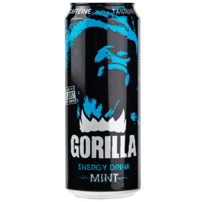 Энергетик Gorilla Mint безалкогольный газированный, 450мл