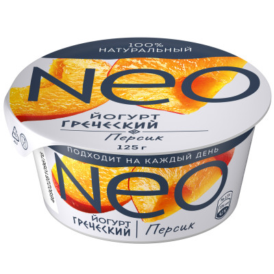 Йогурт Neo Греческий с персиком 1.7%, 125г