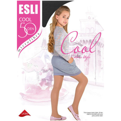 Колготки детские Esli Cool 50 nero р.146-152