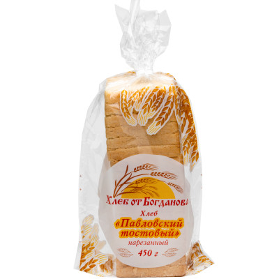 Хлеб от Богданова Павловский тостовый нарезанный, 450г