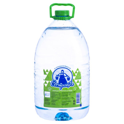 Вода Сестрица-природная артезианская питьевая кондиционированная негазированная, 5л