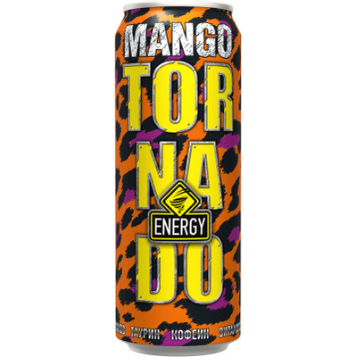 Энергетический напиток Tornado Energy Mango, 450мл