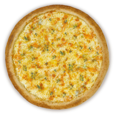 Пицца Четыре сыра «Много лосося», 385г