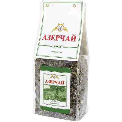 Чай Азерчай Букет зелёный байховый крупнолистовой, 200г