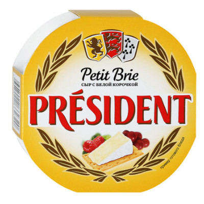Сыр мягкий President Petit Brie с белой плесенью 60%, 125г