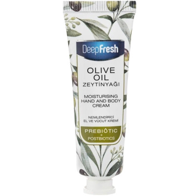 Крем Deep Fresh Prebiotic Postbiotics Увлажняющий с оливковым маслом для рук и тела, 50мл
