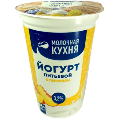 Йогурт питьевой Молочная кухня с персиком с 8 месяцев 3.2%, 100г