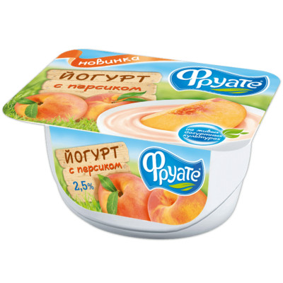 Йогурт Фруате с персиком 2.5%, 125г