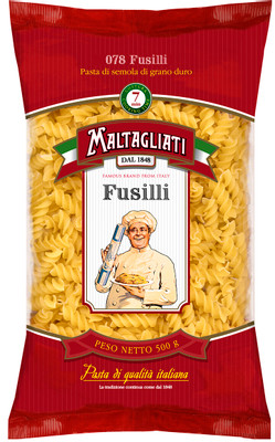 Макароны Maltagliati Fusilli №078 спирали, 500г