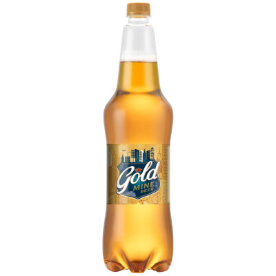 Пиво Gold Mine Beer светлое пастеризованное, 1,15л