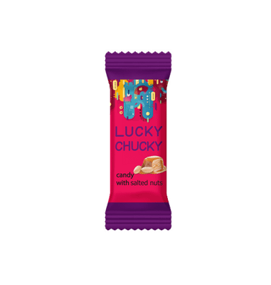 Конфеты Коммунарка Lucky Сhucky с солёными орешками глазированные
