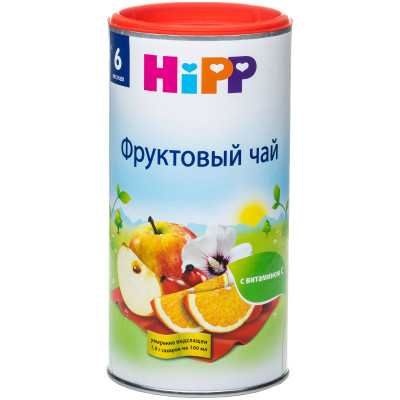 Чай HiPP фруктовый растворимый 6 месяцев+, 200г