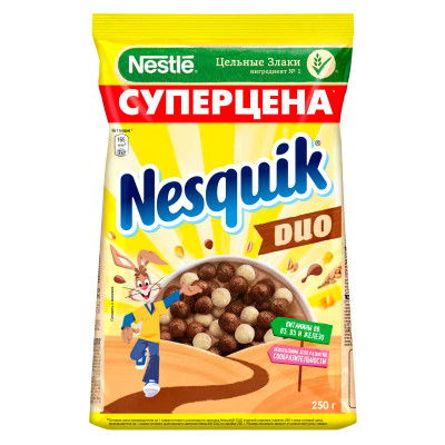 Завтрак готовый Nesquik Duo шоколадный, 250г