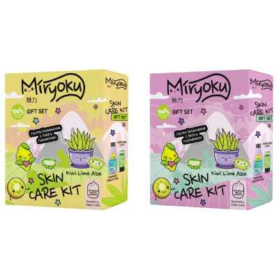 Подарочный набор Miryoku Skin Care Kit Крем-гель для душа, 300мл + Гель для лица и тела 2в1, 150 мл