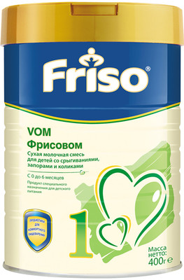Смесь Friso Vom Фрисовом 1 сухая молочная с пребиотиками от 0 месяцев, 400г