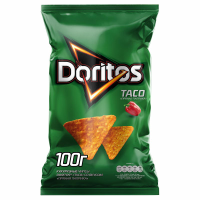 Чипсы кукурузные Doritos Taco Пряная паприка, 100г
