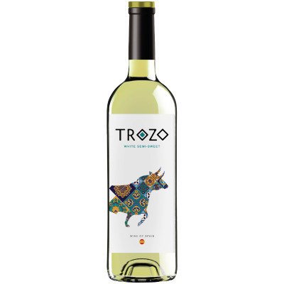 Вино ординарное полусладкое белое Трозо, 750мл