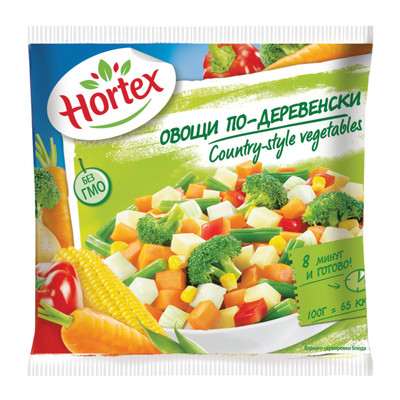 Смесь овощная Hortex Овощи по-деревенски замороженная, 400г
