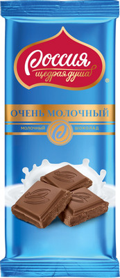 Шоколад молочный Россия - Щедрая Душа!, 90г