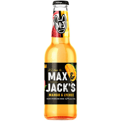 Пивной напиток Max&Jack’s манго-личи 4.7%, 12х400мл